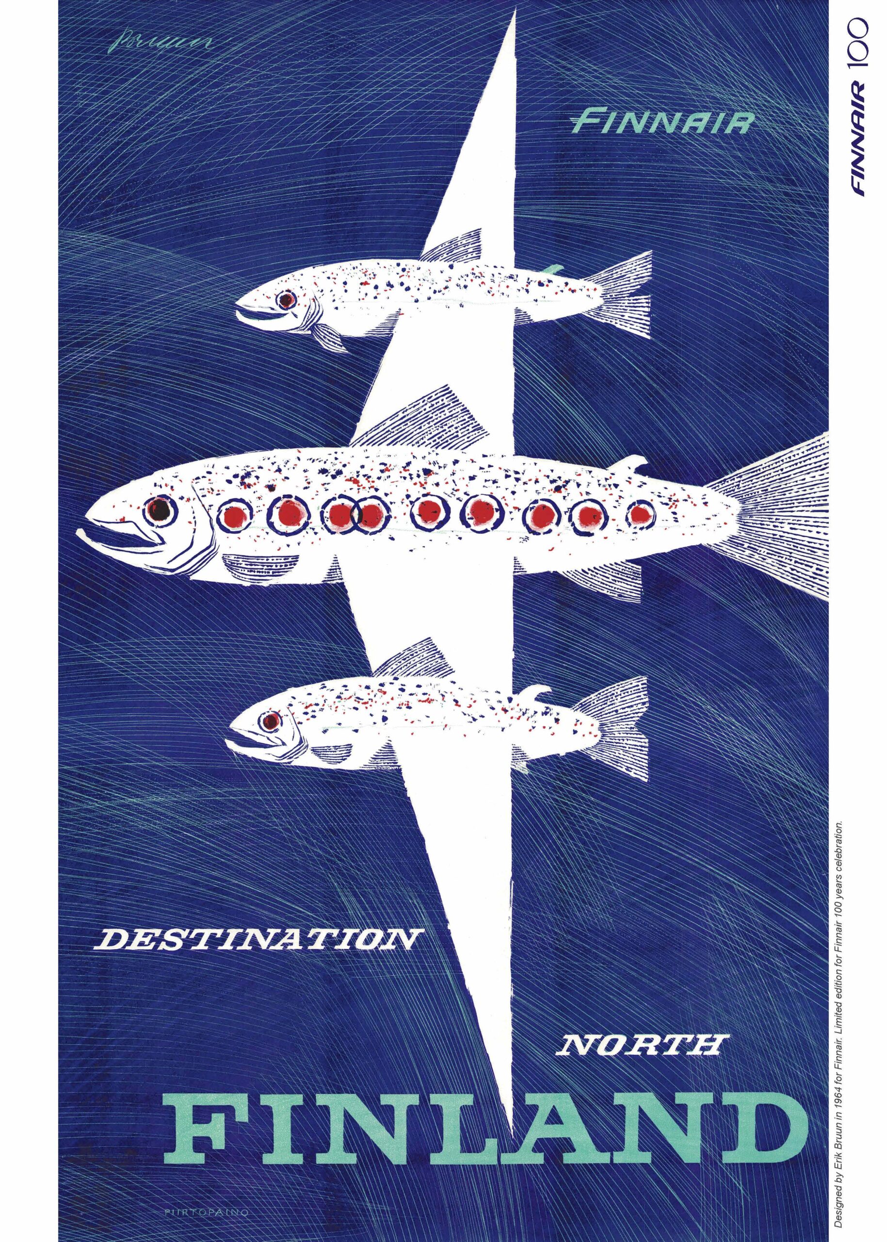 Finnair - Pohjois-Suomen matkailujuliste 50x70cm